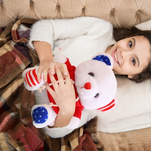 OKKVV Bear Doll Plush Toy – Comforting and Soothing Stuffed Companion for Kids Sleeping, Adorable Soft Hugging Plush, Toddler Snuggle Toy