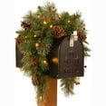 thumbnail image 1 of OKKVV Christmas Pine Cone Mailbox Wreath LED Light Up Garland Twig Decoration for Door Wall Tree Home Indoor Outdoor Holiday Decor Battery Operated 90CM(Green), 1 of 6