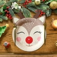 thumbnail image 1 of OKKVV Christmas Shaped Disposable Paper Plates 10pcs, Santa, Reindeer, and Tree Designs, Party Tableware, Festive Holiday Dinner Plates for Home and Gatherings(C), 1 of 6