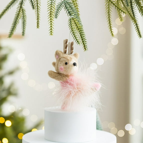 OKKVV Christmas Tree Hanging Decorations, Holiday Window Ornaments, Soft Felt Fabric Hanging Decor for Xmas Tree, Home, Party, Festive Seasonal Decoration Holiday Gifts