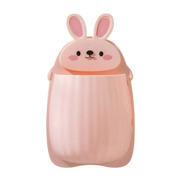 OKKVV Punch-Free Bathroom Wall Rack, Toothbrush and Accessories Storage Organizer, Bedside and Household Wall-Mounted Box, Space-Saving Bathroom Storage(Pink)