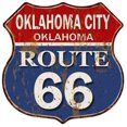 thumbnail image 1 of OKLAHOMA CITY, OKLAHOMA Route 66 Shield Metal Sign Man Cave Garage 211110013206, 1 of 1