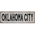 thumbnail image 1 of OKLAHOMA CITY Vintage Look Rustic Metal City State Sign 6 x 18 High Gloss Metal 206180041367, 1 of 1