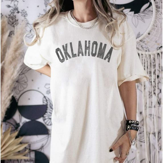 OKLAHOMA Garment Dyed Graphic T-Shirt