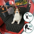 thumbnail image 1 of OKMEE 5 - in-1 Dog Car Seat Cover, Scratchproof Pet Car Seat Cover with Mesh Window/2 Seat Belts, Convertible Dog Hammock Nonslip Dog Back Seat Protector for Cars Trucks SUV, 1 of 9