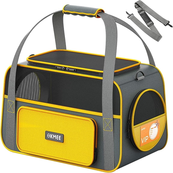OKMEE Soft Pet Carrier For Small to Medium Cats and Dogs - 17x11 Inches