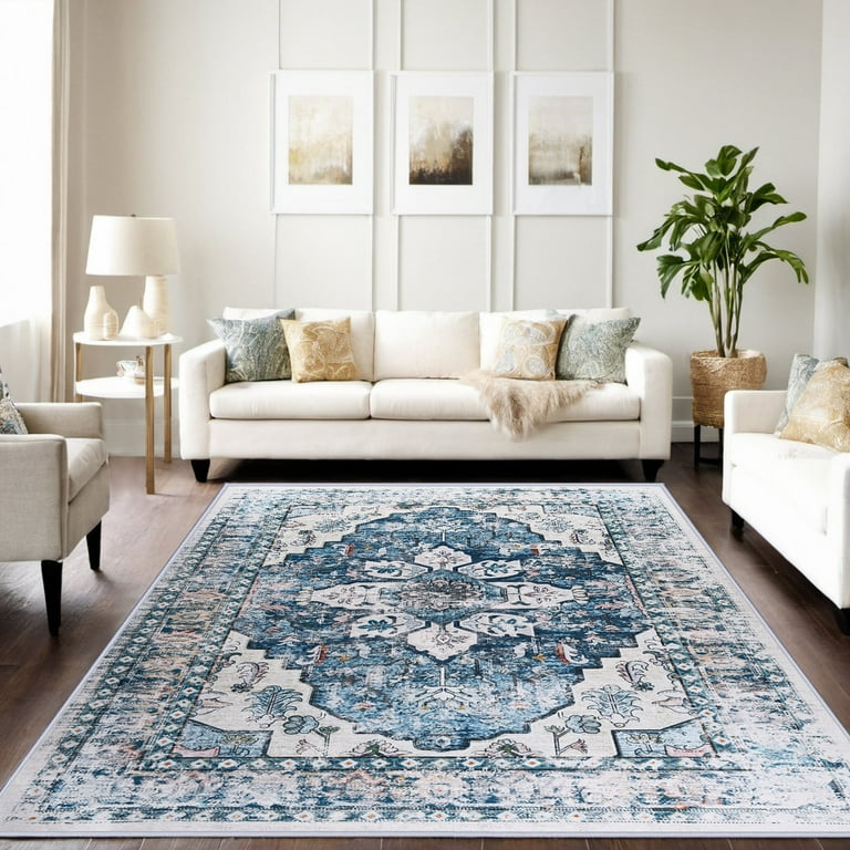 OKO-TEX Machine Washable Persian Indoor Area Rugs Vintage 