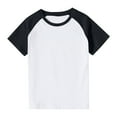 thumbnail image 1 of OKSALE Boys Shirts Short Sleeve Shirt for Girls Soft Cozy Cotton Basic Tees Raglans Cute Color Block Graphic T-Shirt Casual Crew Neck Tee Tops for Kids Summer Clothes, 1 of 9