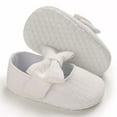 thumbnail image 1 of OKSALE Infant Baby First Walking Shoes for Girls Sneakers Soft Sole Cloth Crib Shoes Mary Jane Shoes 0-15 Months Newborn Little Girl's Crib Shoes, 1 of 7