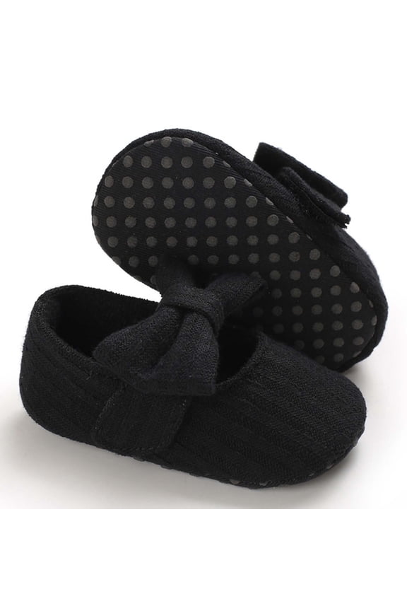 Infant Baby First Walking Shoes for Girls Sneakers Soft Sole Cloth Crib Shoes Mary Jane Shoes 0-15 Months Newborn Little Girl's Crib Shoes