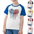 thumbnail image 1 of OKSALE July 4th T Shirts for Boys Size 10-12 Kids Girls 4th of July Shirt Toddlers Fashion American Flag Hearts Shirts USA Flags Tees for Kids Patriotic Short Sleeve T-Shirt 2-10 Years, 1 of 8
