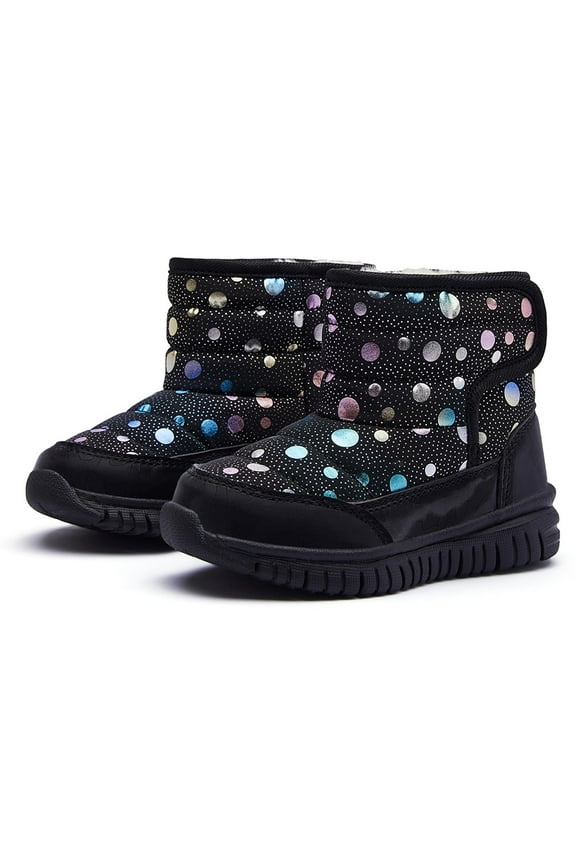 Waterproof Snow Booties for Infant Kids Boys Girls Winter Ski Boots Faux Fur Lined Shoes Warm High Top Booties Toddler Boy Girl Outdoor Shoes