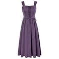 thumbnail image 1 of Oksale Women's Renaissance Corset Dresses Medieval Sleeveless Dress Vintage Lace Up Dresses Casual Elegant Maxi Dress Flowy Dresses Off the Shoulder Dress Purple, 1 of 2
