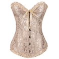 thumbnail image 1 of OKSALE Womens Corset Top Floral Renaissance Tops Medieval Bustiers Lace Up Boned Overbust Corset Bustier Off the Shoulder Tops, 1 of 7