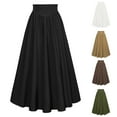 thumbnail image 1 of OKSALE Womens Elastic High Waist Skirts Floor Length Maxi Skirt Flowy Swing Skirts for Beach Prom Party Long Skirt Medieval Renaissance Skirts, 1 of 3