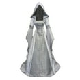 thumbnail image 1 of Oksale Womens Medieval Hooded Corset Dresses Renaissance Lace Up Dress with Hood Vintage Floor Length Dresses Square Neck Dress for Party Elegant Dresses Silver L, 1 of 9