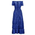 thumbnail image 1 of Oksale Womens Medieval Off The Shoulder Dresses Renaissance Smocker Dresses Vintage Puff Sleeve Dress Elegant Corset Long Dress for Party Blue, 1 of 6
