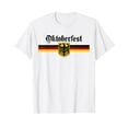 thumbnail image 1 of OKTOBERFEST Vintage German Flag Coat of Arms Banner Crest White T-Shirt Short Sleeve Tee, 1 of 5