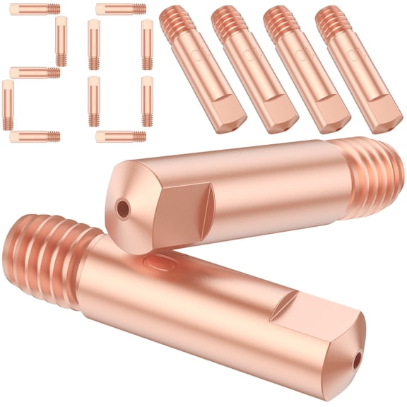 OKYMOTOR 20Pcs Welding Contact Tip, Durable M6 Thread 1mm Welding Torch Contact Tip Replacement Anti-Slip Welding Tool Parts Kit