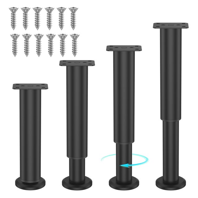 OKYMOTOR 4PCS 713 inch Adjustable Height Bed Support Legs for Bed