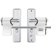OKYMOTOR Double Door Combination Lock Metal 3-Digit Door Security Code Lock Keyless Double Door Handle Password Lock Sturdy Door Safety Lock for Patio Door French Double Doors