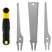 OKYMOTOR Japanese Hand Saw Sharp High Carbon Steel Pull Saw Ergonomic Non-slip Flush Cut Saw with 3 Saw blades Cutting Trimming Tool for Woodworking Pruning Gardening