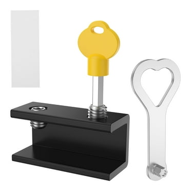 OKYMOTOR Sliding Window Locks Stops, Stainless Steel Window Security Bars with Key, Window Security Latch, Window Safety Bolt, Firm Locking Latch Fixer for Vertical Horizontal Sliding Window Door