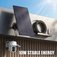 thumbnail image 1 of Solar Panel for Security Camera 10W 5V Outdoor Continuous Power Supply with 360 Degree Mounting Bracket 9.84 FT USB-C Cable, 1 of 6