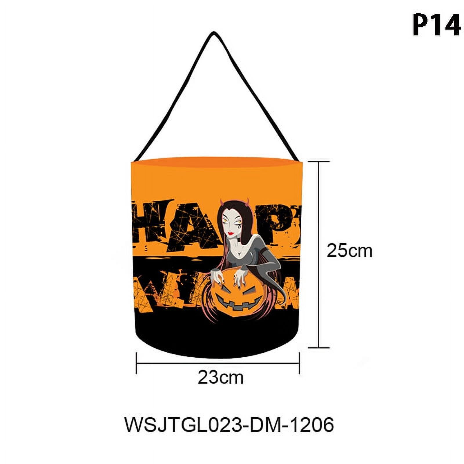 OKYPET Halloween Trick Or Treat Bucket Pumpkin Candy Bags Collapsible