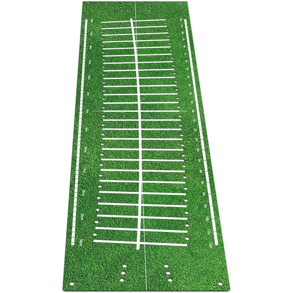 OKYWHOP Golf Putting Mats Practice Indoor 30 x 8.27 Inch Golf Putting Practice Training Aid Alignment Track Green Mat Exercise Putter Training Supplies(Green)
