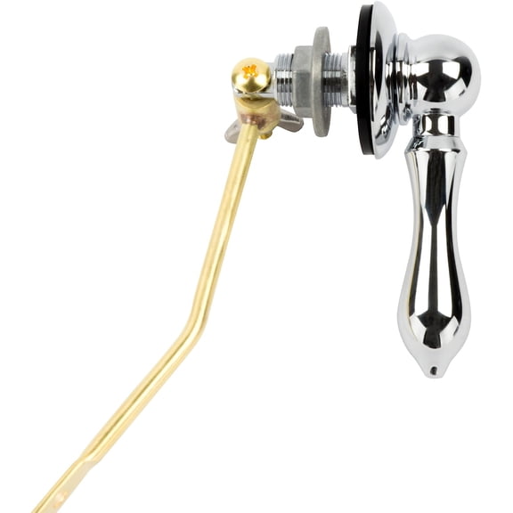 OKYWHOP High Quality Universal Toilet Flush Lever Replacement Handle, Metal Chrome Finish, Suitable for Front, Side & Angle Mount Toilet Tanks