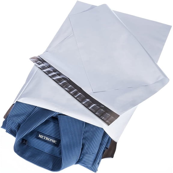 OKYWHOP Poly Mailers 10x13 100 Pack, Small White Self Seal Shipping Bags