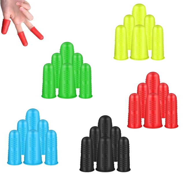 OKbus Glue Gun Finger Protectors, 30 Pcs Silicone Finger Guard, Thimble