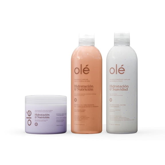 OL Deep Hydration & Nutrition Hair Care Pack Coconut Treatment + Hydrating Shampoo + Softening Conditioner