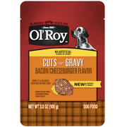 Ol Roy Cuts-in-Gravy Cheeseburger Flavor Dog Food, 3.5 oz Pouch
