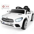 thumbnail image 1 of OLAKIDS 12V Electric Kids Ride On Car, Licensed Mercedes Benz SL500 Toy Car with Remote Control, MP3 Plug, USB, 2 Speeds, LED Lights, Battery Powered Toy Vehicle for Toddler Children (White), 1 of 11