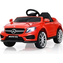 OLAKIDS 12V Electric Kids Ride on Car, Licensed Mercedes Benz GLA45 Toy Car with Remote Control, MP3 Plug, USB, 2 Speeds, LED Lights, Battery Powered Toy Vehicle for Toddler Children (Red)