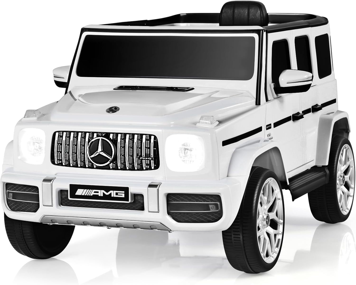 White 12V Kids Ride-On Mercedes-Benz G63 Car with Remote Control