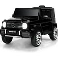 thumbnail image 1 of OLAKIDS 12V Kids Ride On Car, Licensed Mercedes Benz G63 Electric Vehicle with Remote Control, Double Open Doors, Music, Bluetooth, 2 Speeds, Wheels Suspension, Battery Powered Driving Toy (Black), 1 of 11