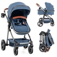 thumbnail image 1 of OLAKIDS 2 in 1 High Landscape Convertible Baby Stroller, Newborn Reversible Pram, Foldable Pushchair with Adjustable Canopy, Aluminum Structure, 5-Point Harness for Infant Toddler, 1 of 7