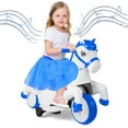 thumbnail image 1 of OLAKIDS 2 in 1 Ride on Motorcycle and Horse, Unicorn 6V Battery Powered Ride on Toy with Up & Down Function, MP3, Power Display, Training Wheels, Kids Electric Vehicle Aged 3-6 Years, 1 of 9