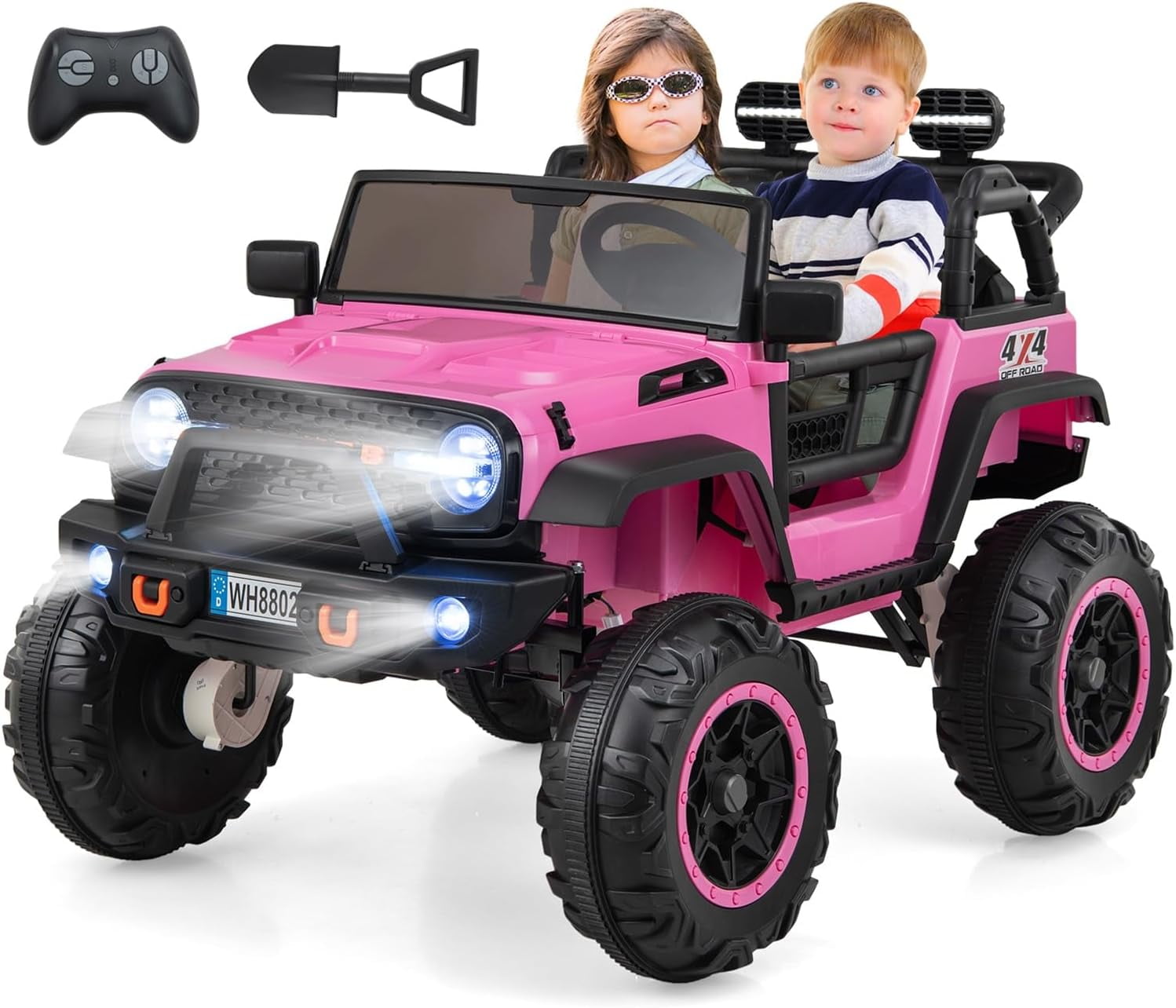 Pink 24V 2-Seater Electric SUV Ride-On with Remote Control