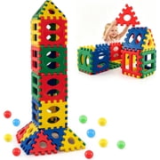 OLAKIDS 32 Pieces Big Waffle Building Blocks for Toddlers