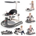 thumbnail image 1 of INFANS 6-in-1 Baby Walker, Converts Push Car to Bouncer, Rocker with Music, Lights, Adjustable Height & Speed, Activity Center, Canopy for 7-18 Months, 1 of 9