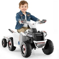 OLAKIDS 6V Kids ATV with Removable Trailer, Forward Backward Function, Widened & Wear-Resistant Wheels, Ride On Toy for Toddlers