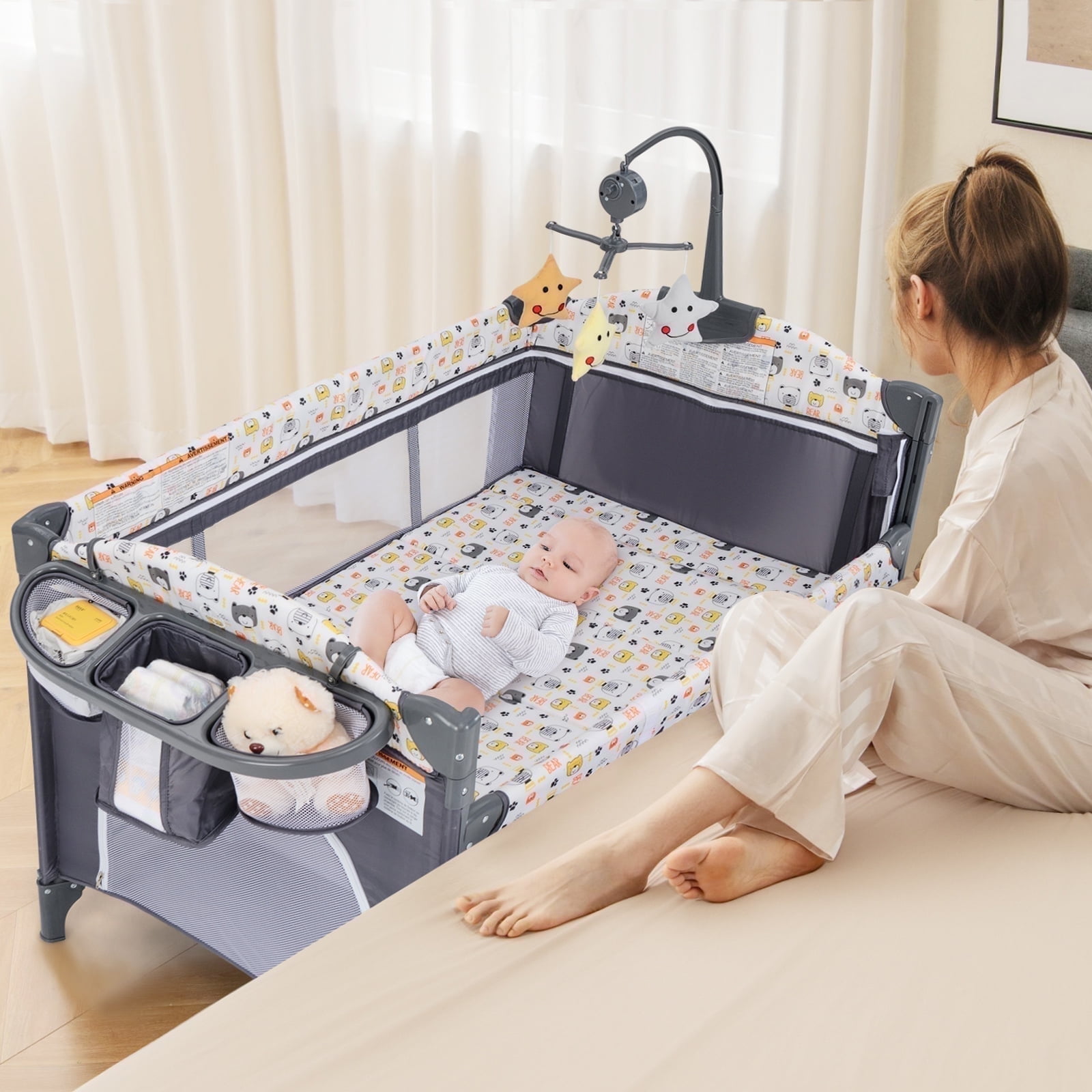 ●専用●The Wannadies&Cribs&Coral 3枚セット Amazon.com : GAIVE Baby Bassinet Bedside Crib, Pack and Play