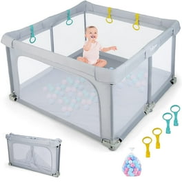 TODALE Baby Playpen factory for Toddler, Large Baby Playard, Indoor & Outdoor (Gray)