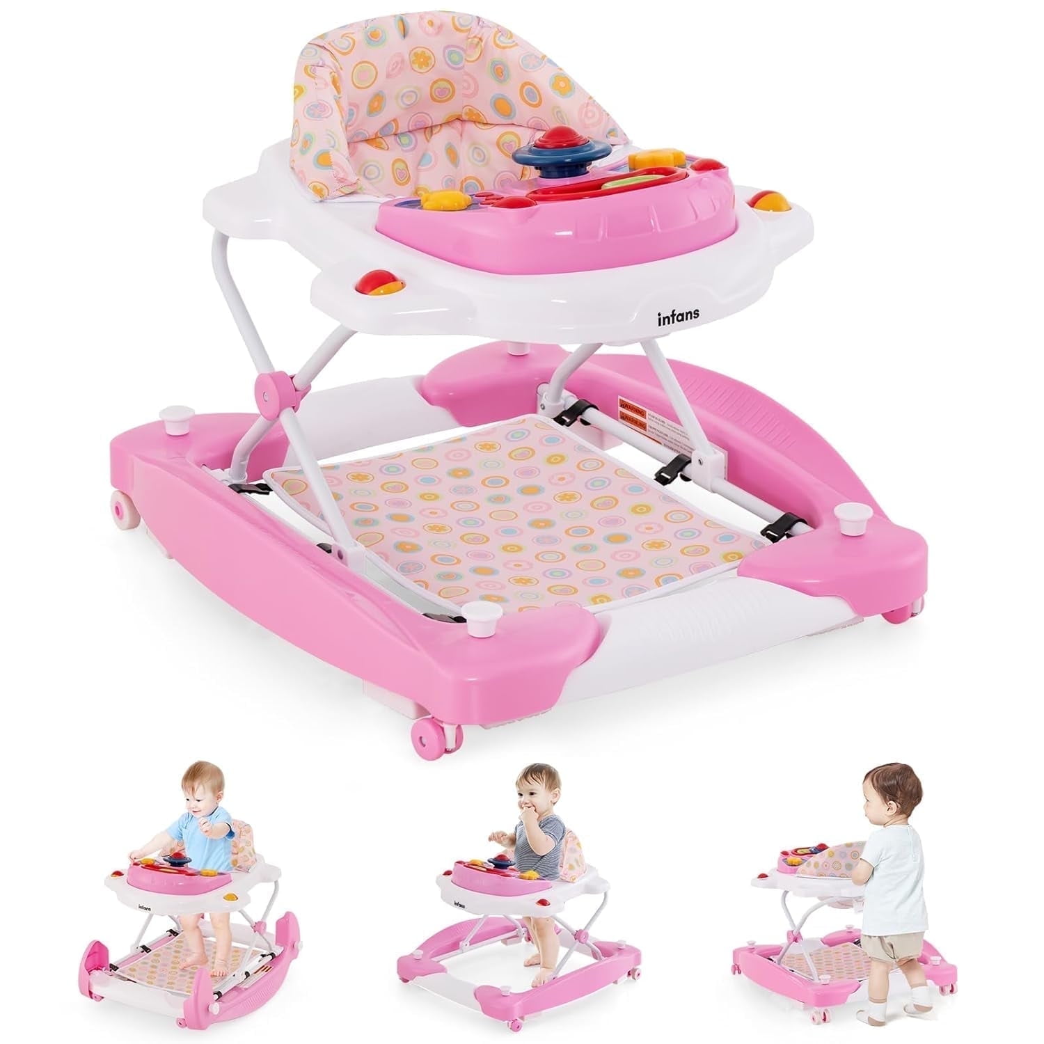 INFANS 6 in 1 Baby Walker: Chair, Bouncer, Jumper
