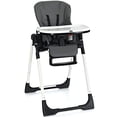 thumbnail image 1 of INFANS High Chair for Babies & Toddlers, Foldable Highchair with Multiple Adjustable Backrest, Footrest and Seat Height, Removable Tray, Detachable PU Leather Cushion, Built-in Rear Wheels (Gray), 1 of 8