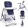 thumbnail image 1 of INFANS High Chair with One-Hand Removable Tray, 4 Lockable Wheels & Large Storage Basket - Multi-Adjustable Height, Recline & Footrest, Removable Cushion, Foldable for Baby, Infant& Toddler, 1 of 9